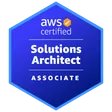 AWS Certified Solutions Architect Associate badge, issued by Amazon Web Services