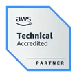 AWS Partner: Accreditation (Technical) badge, issued by Amazon Web Services